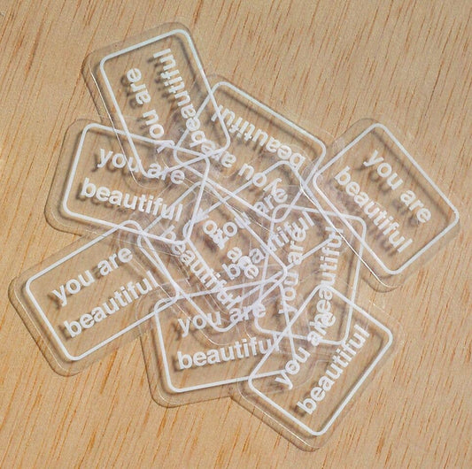 You Are Beautiful Mini Clear Stickers (20 Pack)
