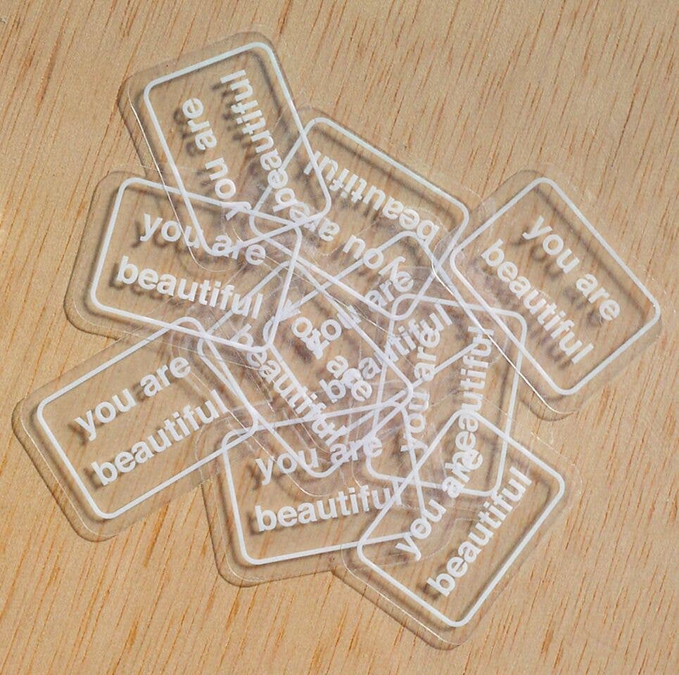 You Are Beautiful Mini Clear Stickers (20 Pack)