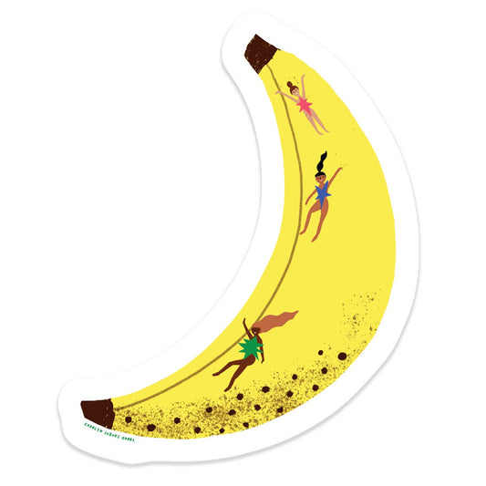 Yellow Banana Rama Die Cut Sticker
