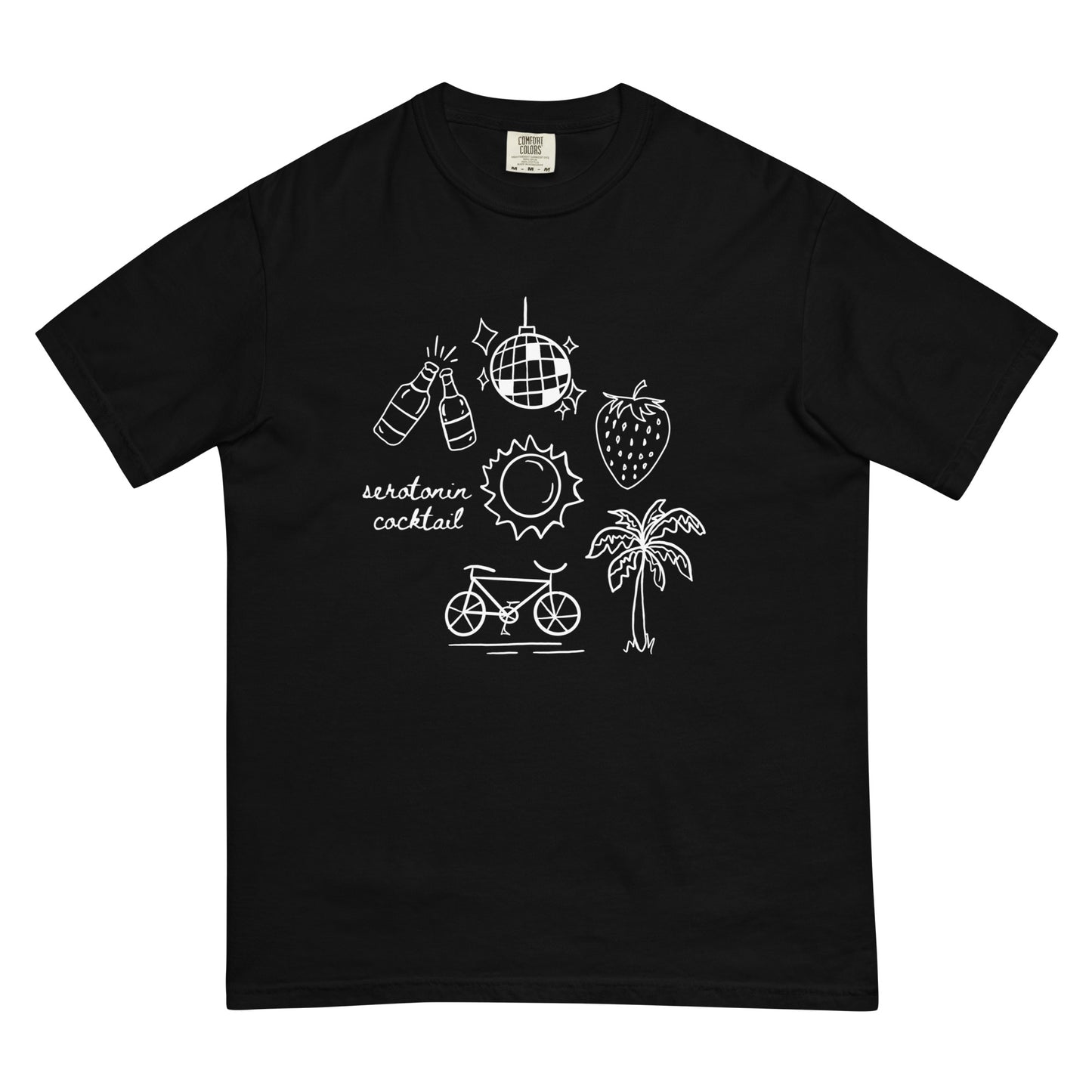 SEROTONIN COCKTAIL TEE (WHITE PRINT)