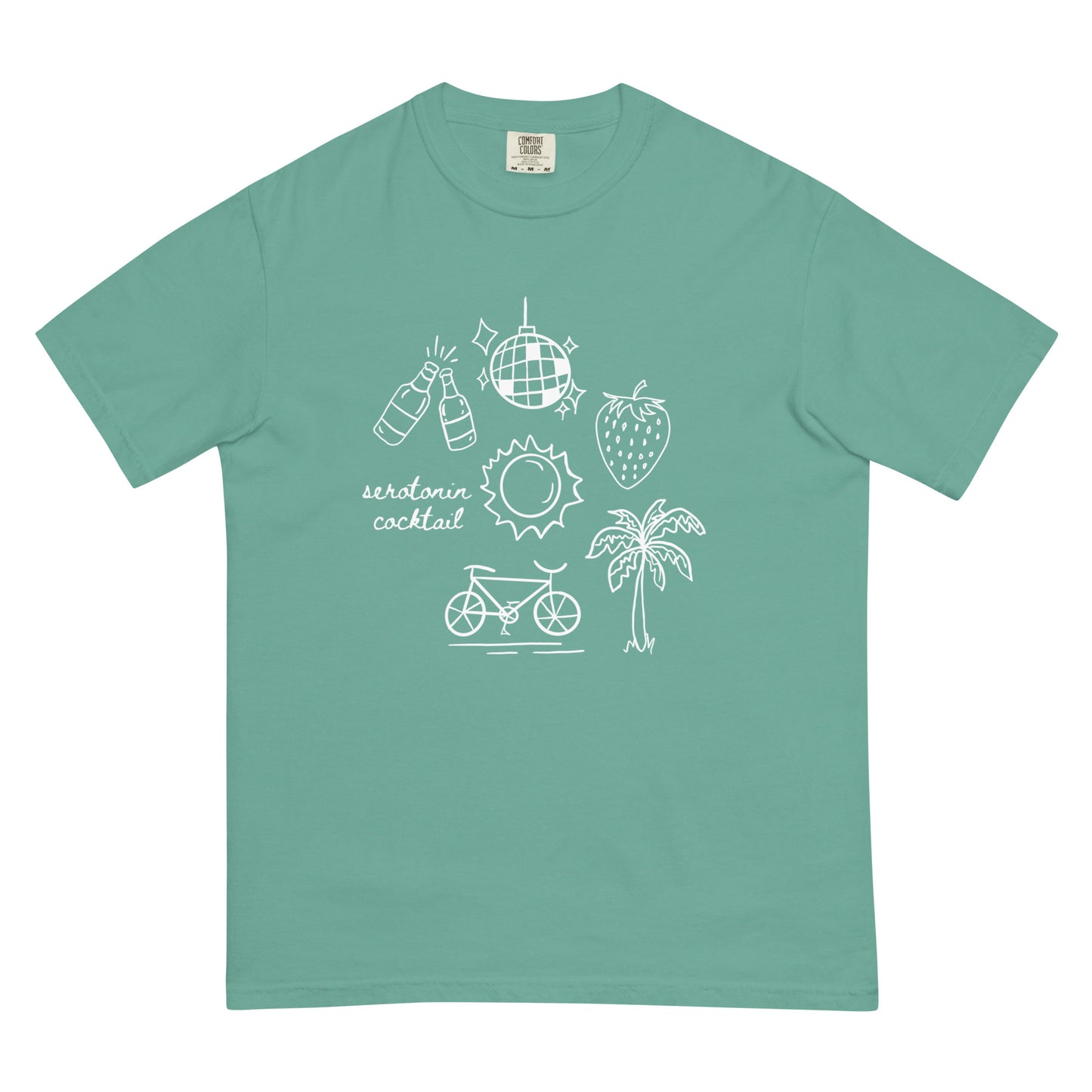 SEROTONIN COCKTAIL TEE (WHITE PRINT)